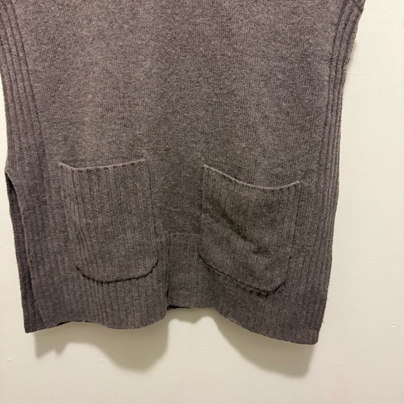 Alex Mill Kiah Merino Wool Blend V- Neck Oversized Tunic Sweater Sz Large - Picture 3 of 9